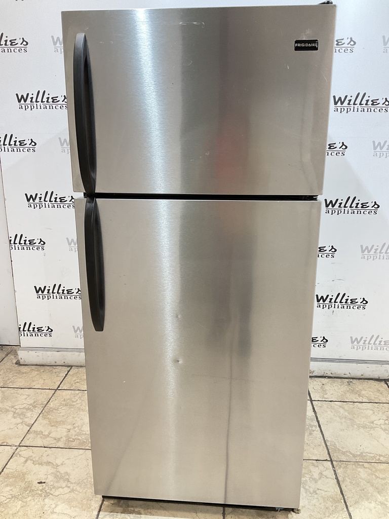 Frigidaire Used Refrigerator Top and Bottom 28x64 1/2” (Stainless Steel)