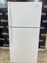 Whirlpool Used Refrigerator Top and Bottom 30x65 1/2” (White) 