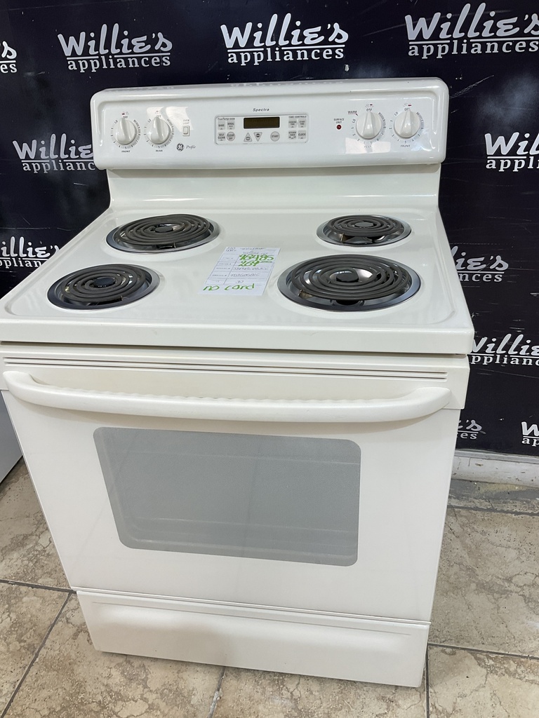 Ge Used Electric Stove 220volts (40/50 AMP) 30inches {no cord} (Bisque) 