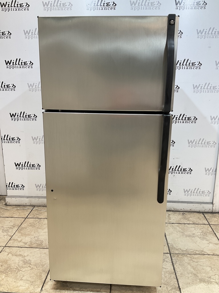 Ge Used Refrigerator Top and Bottom 28x64 1/2” (Stainless Steel) 
