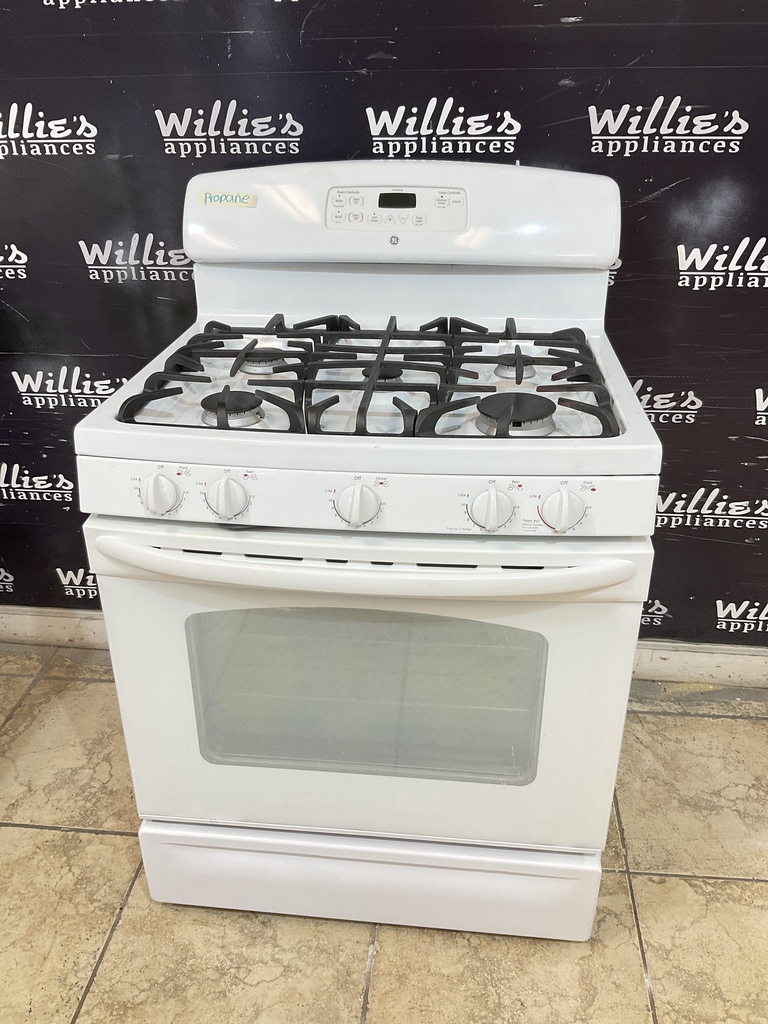 Ge Used Gas Propane Stove 30inches (White) 