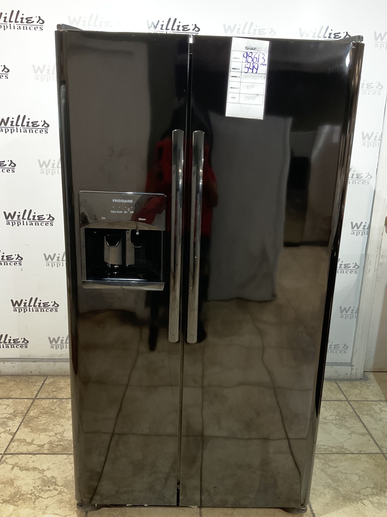 Frigidaire Used Refrigerator Side by Side 36x68 1/2” (Black) 