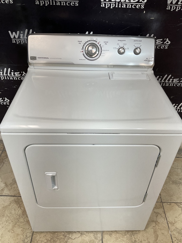 Maytag Used Electric Dryer 220volts (30 AMP) 27inches {3  prong} (White) 