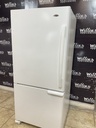 Amana Used Refrigerator Top and Bottom Mount 30x65 1/2” (White) 