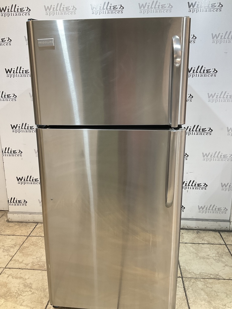 Frigidaire Used Refrigerator Top and Bottom 30x65 1/2” (Stainless Steel) 