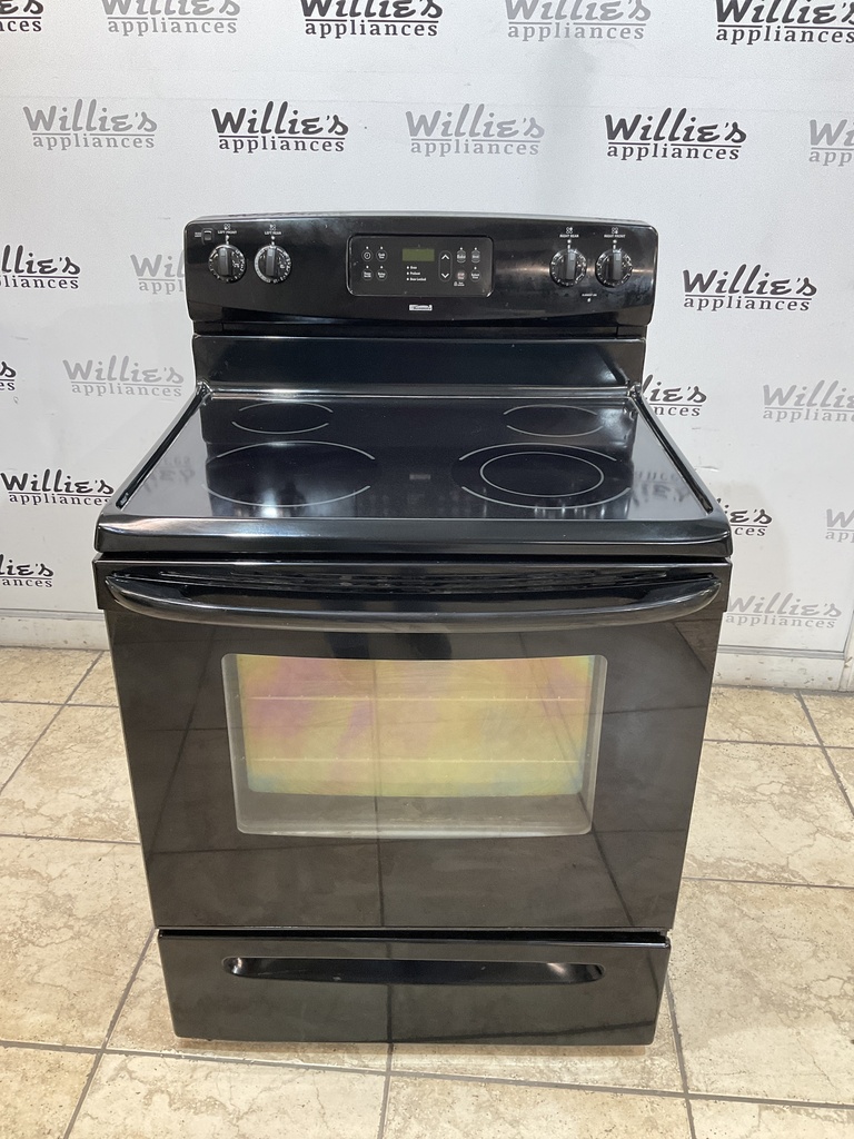 Kenmore Used Electric Stove 220volts (40/50 AMP) 30inches {no cord} (Black) 