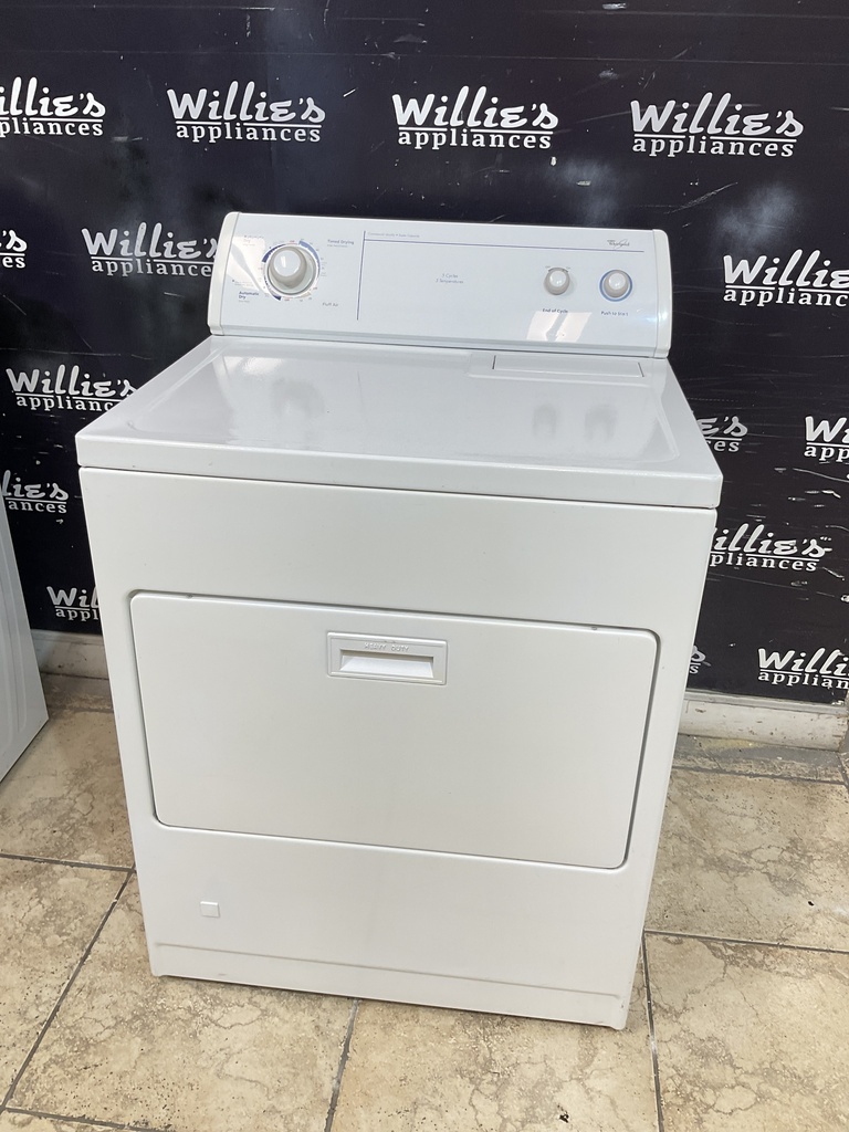 Whirlpool Used Electric Dryer 220volts (30 AMP) 29inches {4 prong} (White)
