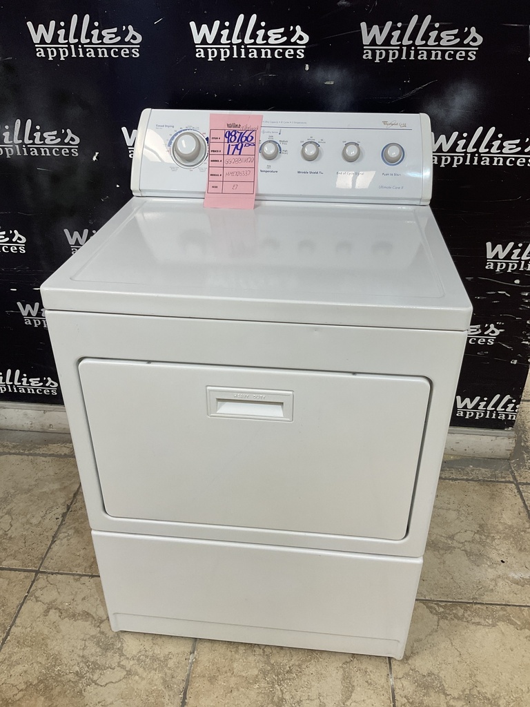 Whirlpool Used Natural Gas Dryer 29inches (White) 
