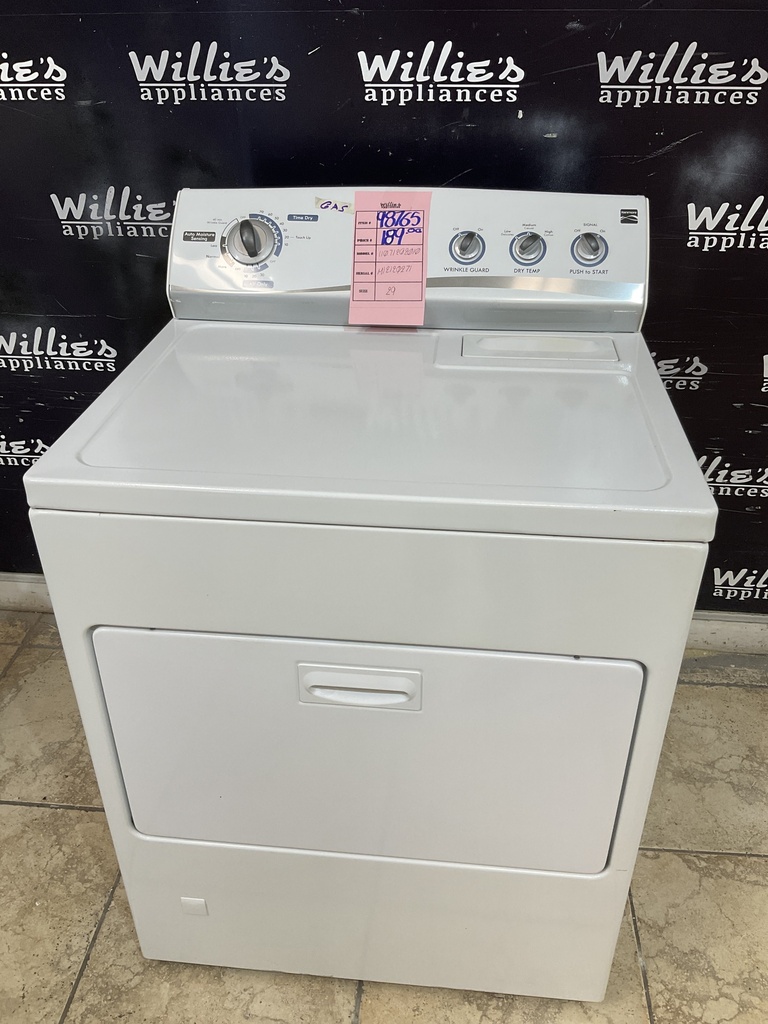 Kenmore Used Natural Gas Dryer 29inches (White) 