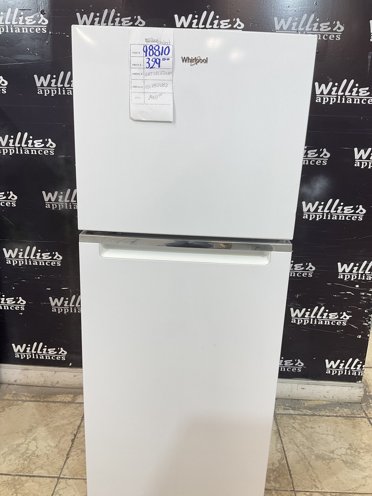 Frigidaire Used Refrigerator Top and Bottom 24x61 1/2” (White) 
