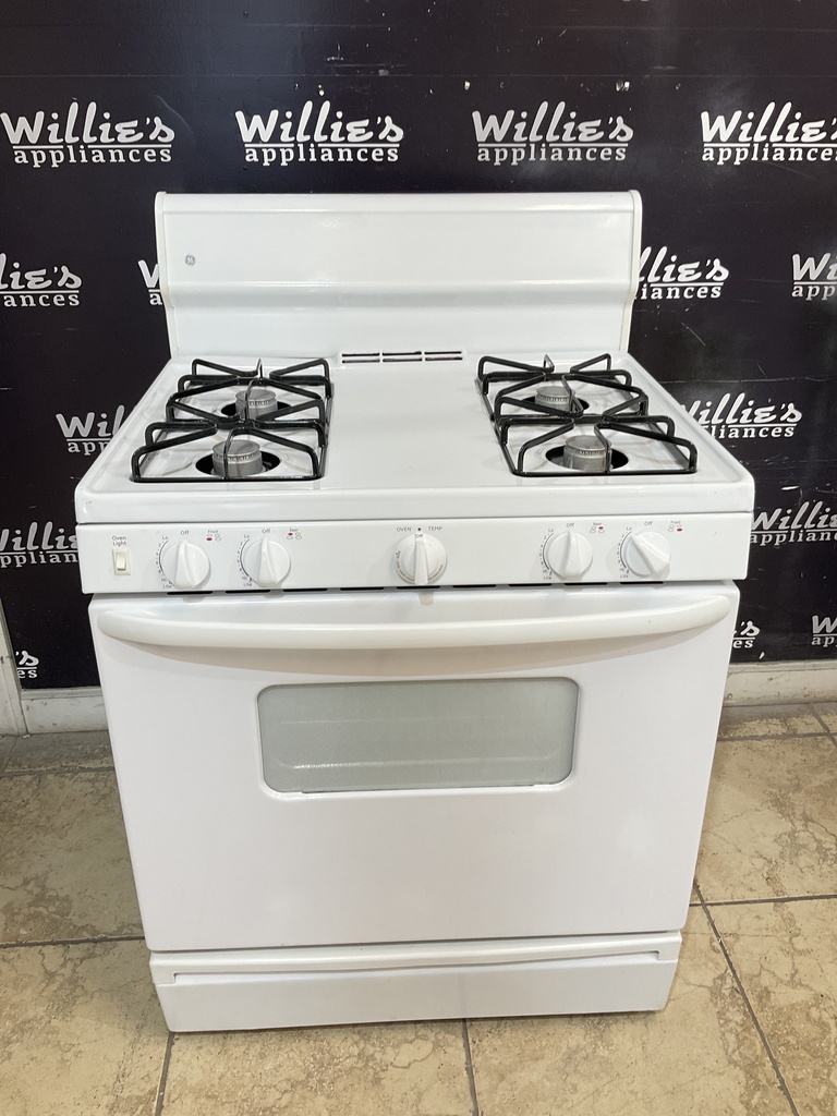 Ge Used Natural Gas Stove 30inches (White) 