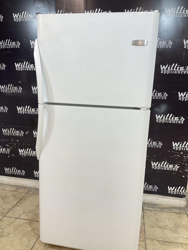 Frigidaire Used Refrigerator Top and Bottom 30x68 1/2” (White) 