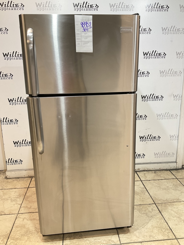 Frigidaire Used Refrigerator Top and Bottom 30x65 1/2” (Stainless Steel) 