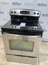 Ge Used Electric Stove 220volts (49/50 AMP) 30inches {4 prong} (Stainless Steel) 