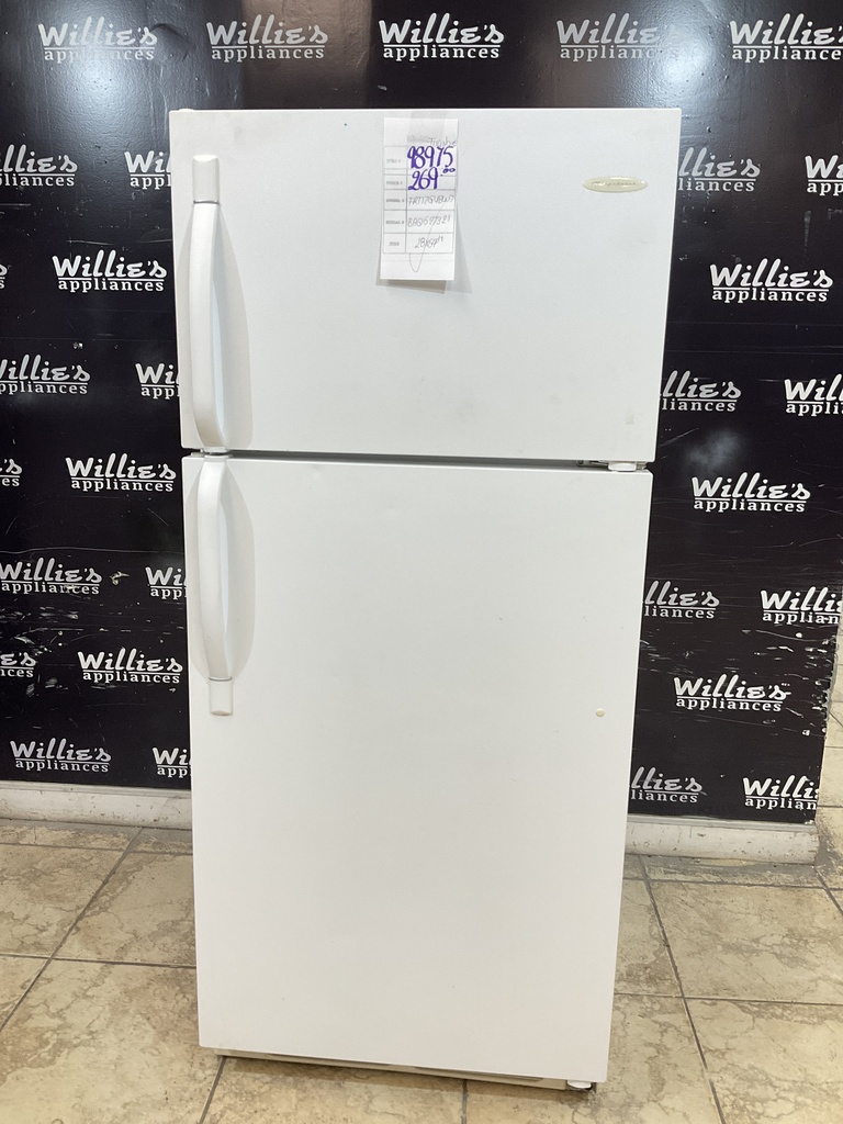Frigidaire Used Refrigerator Top and Bottom 28x64 1/2 (White) 