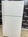 Whirlpool Used Refrigerator Top and Bottom 33x65 1/2” (White) 