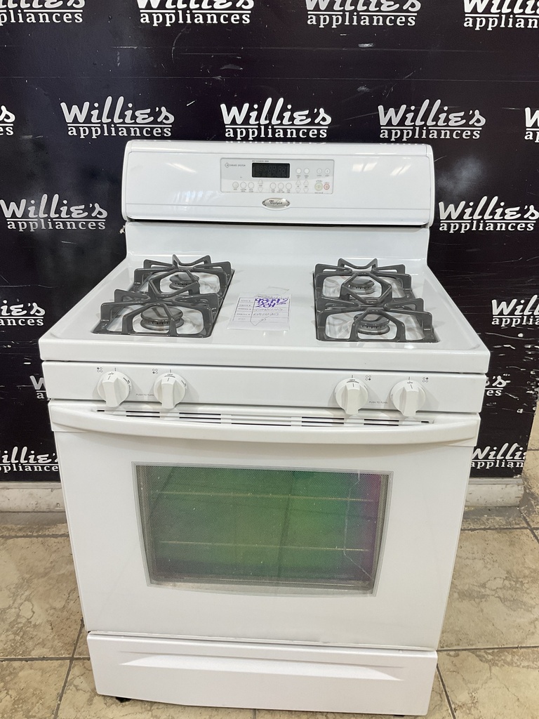 Whirlpool Used Natural Gas Stove 30inches (White) 