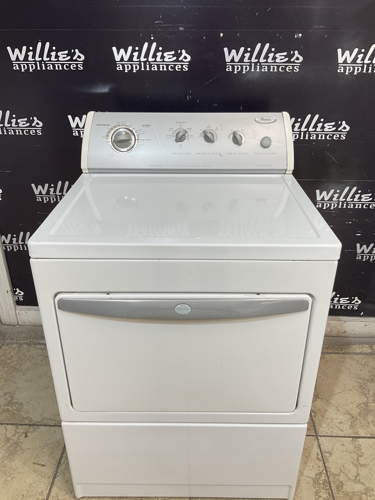Whirlpool Used Electric Dryer 220volts (30 AMP) 27inches {3 prong} (White) 