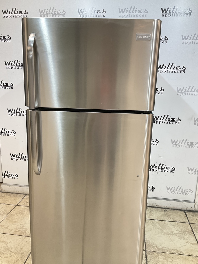Frigidaire Used Refrigerator Top and Bottom 30x65 1/2” (Stainless Steel) 