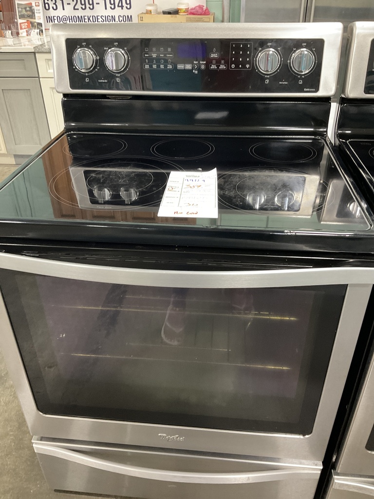 Whirlpool Used Electric Stove 220volts (40/50 AMP) 30inches {no cord} (Stainless Steel) 