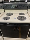Amana Used Electric Stove 220volts (40/50 AMP) 30inches (Bisque/Black) 
