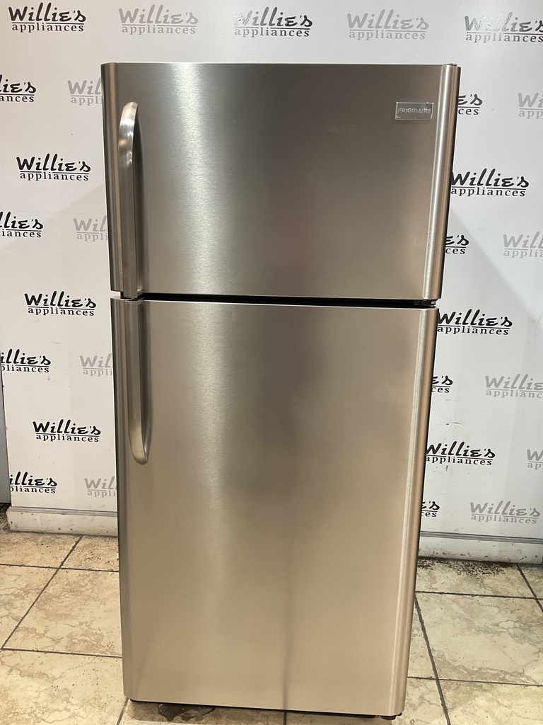 Frigidaire Used Refrigerator Top and Bottom 30x65 1/2” (Stainless Steel) 