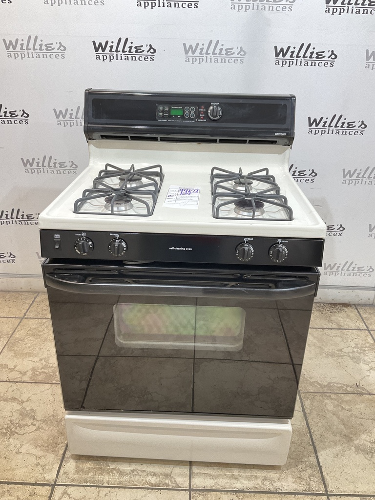 Hotpoint Used Natural Gas Stove 39inches (Bisque/Black) 