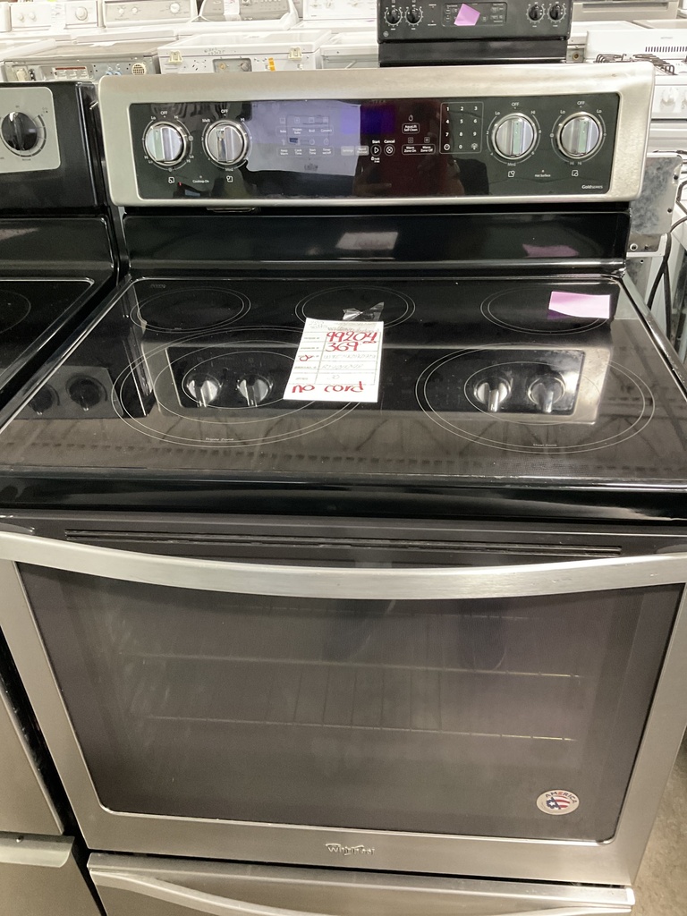 Whirlpool Used Electric Stove 220volts (40/50 AMP) 30inches {no cord} (Stainless Steel) 
