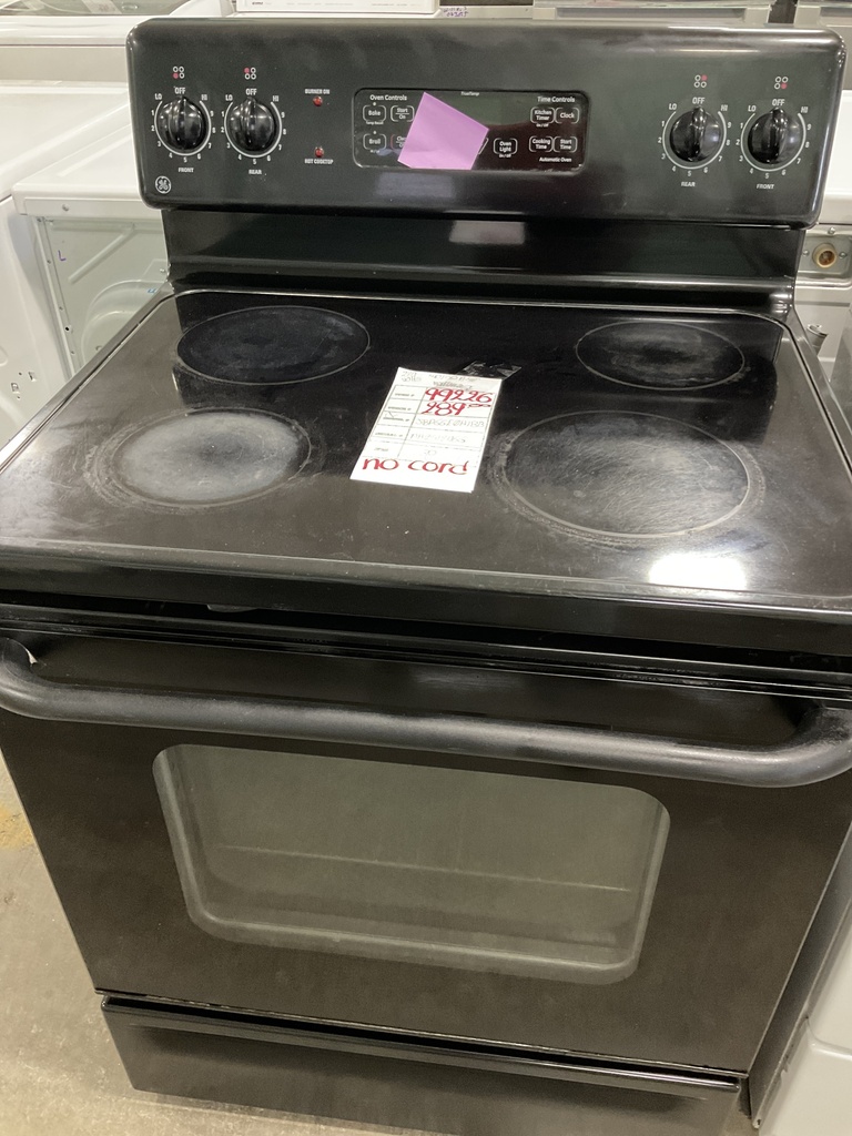 Ge Used Electric Stove 220volts (40/50 AMP) 30inches {no cord} (Black) 