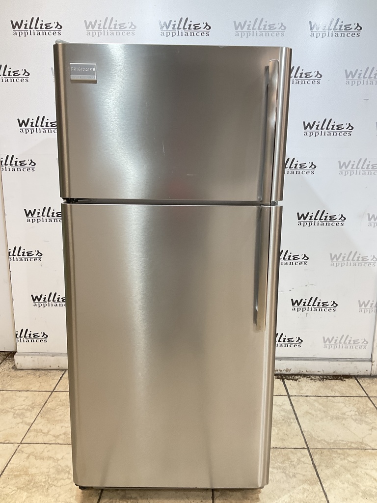 Frigidaire Used Refrigerator Top and Bottom 30x66 ” (Stainless Steel)