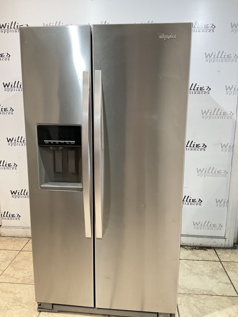 Whirlpool Used Refrigerator Side by Side Counter Depth 36x69 (Stainless Steel) 