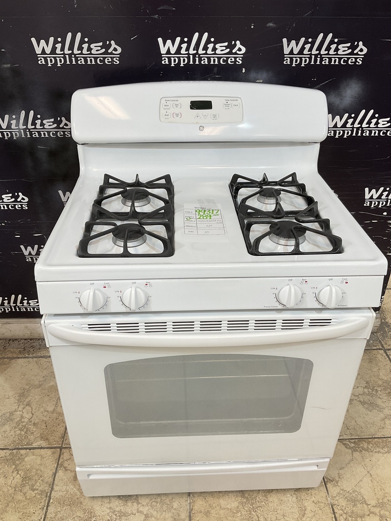 Ge Used Natural Gas Stove 30inches (White) 