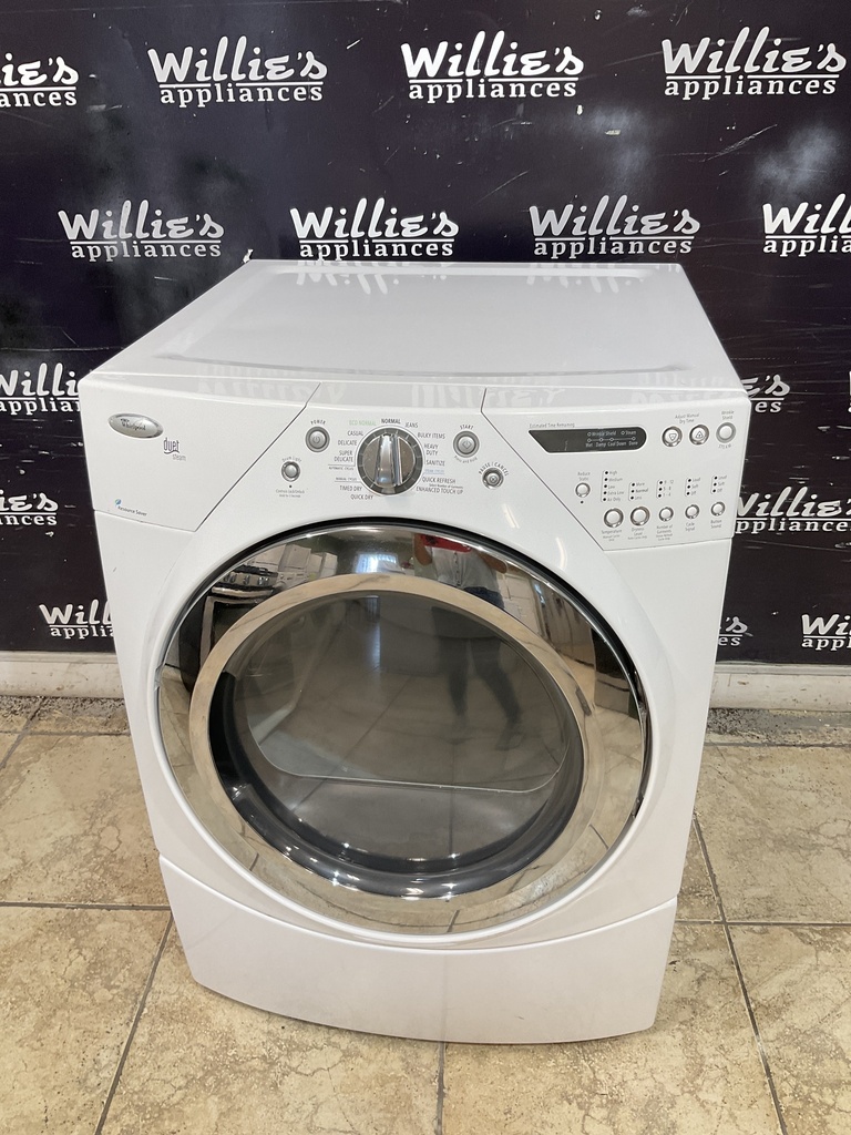Whirlpool Used Electric Dryer 220volts (30 AMP) 27inches {4 prong} (White) 