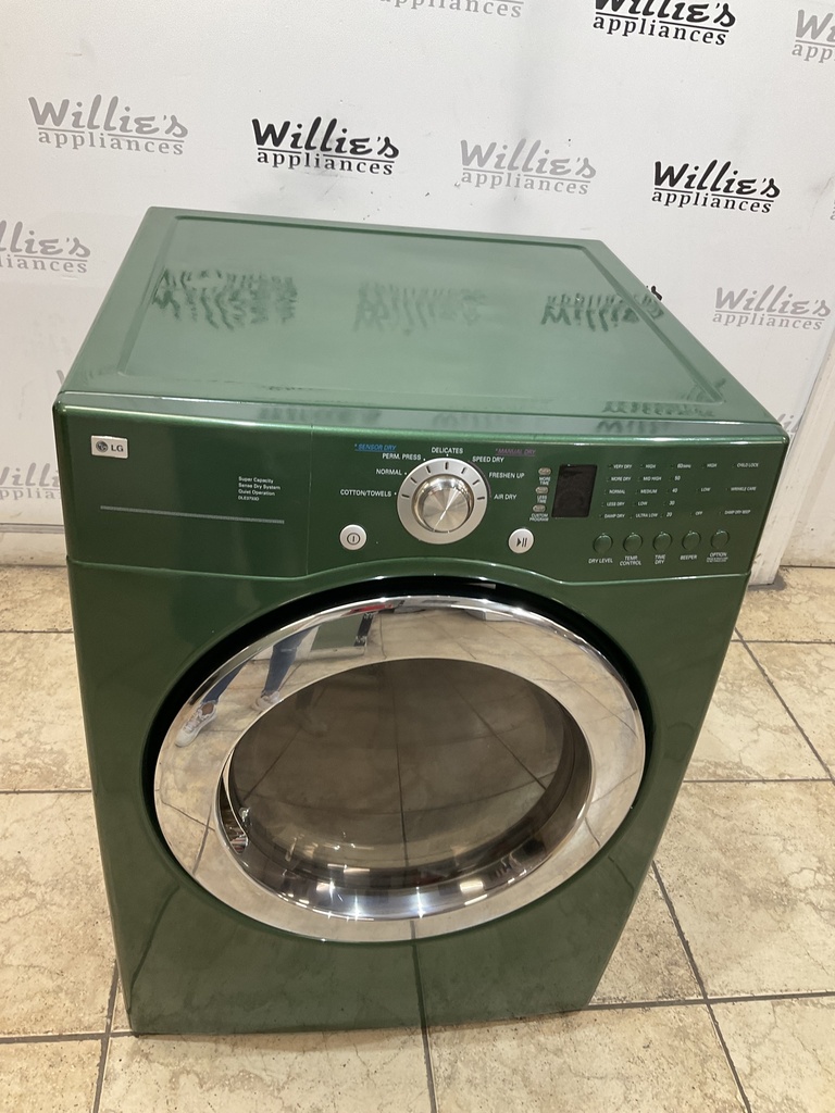 Lg Used Electric Dryer 220volts (30 AMP) 27inches {no cord} (Green)