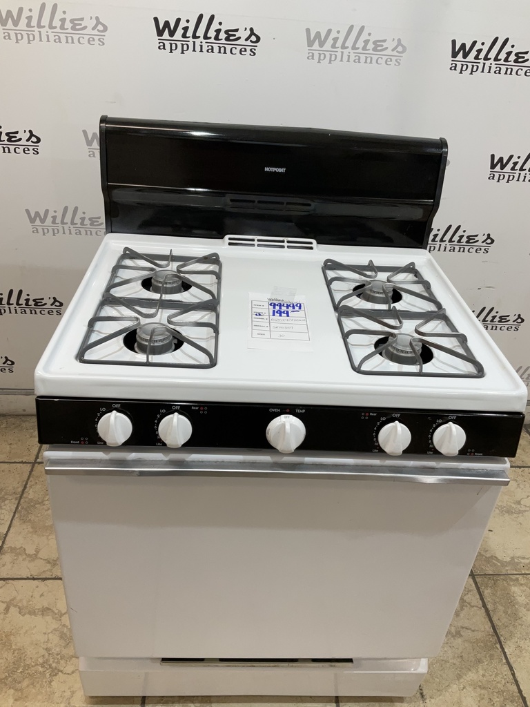 Hotpoint Used Natural Gas Stove 30inches (White/Black) 