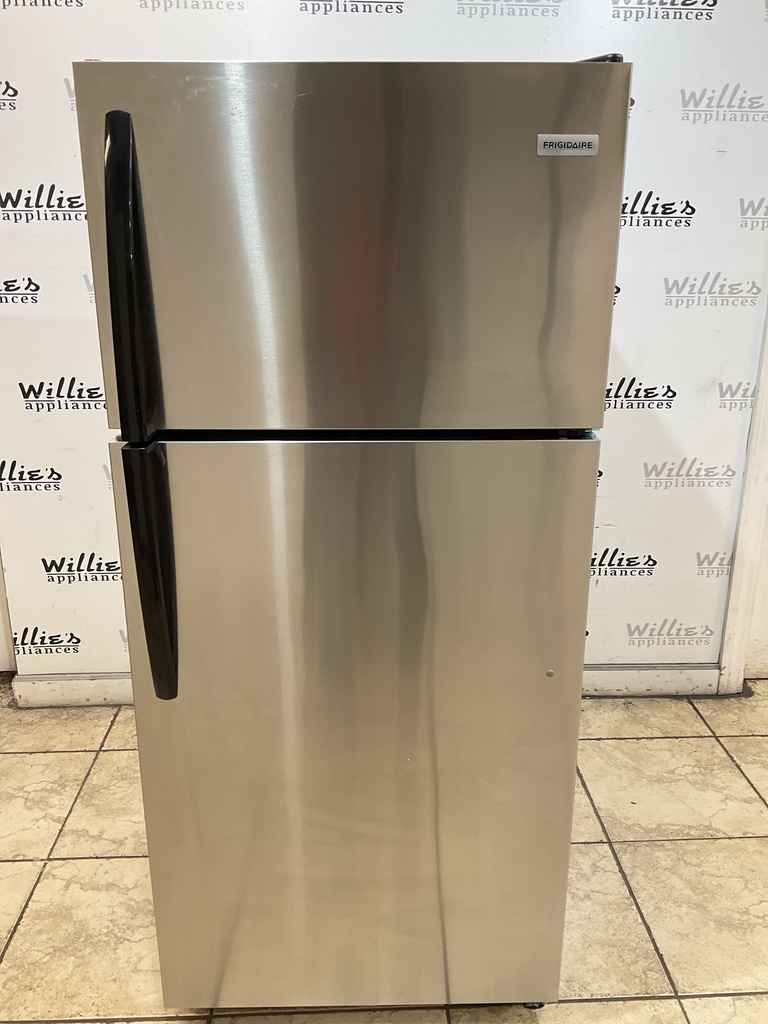 Frigidaire Used Refrigerator Top and Bottom 28x64 1/2” (Stainless Steel) 