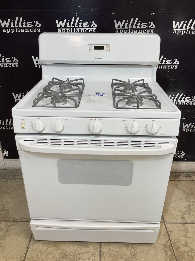 Hotpoint Used Natural Gas Stove 30inches (White) 