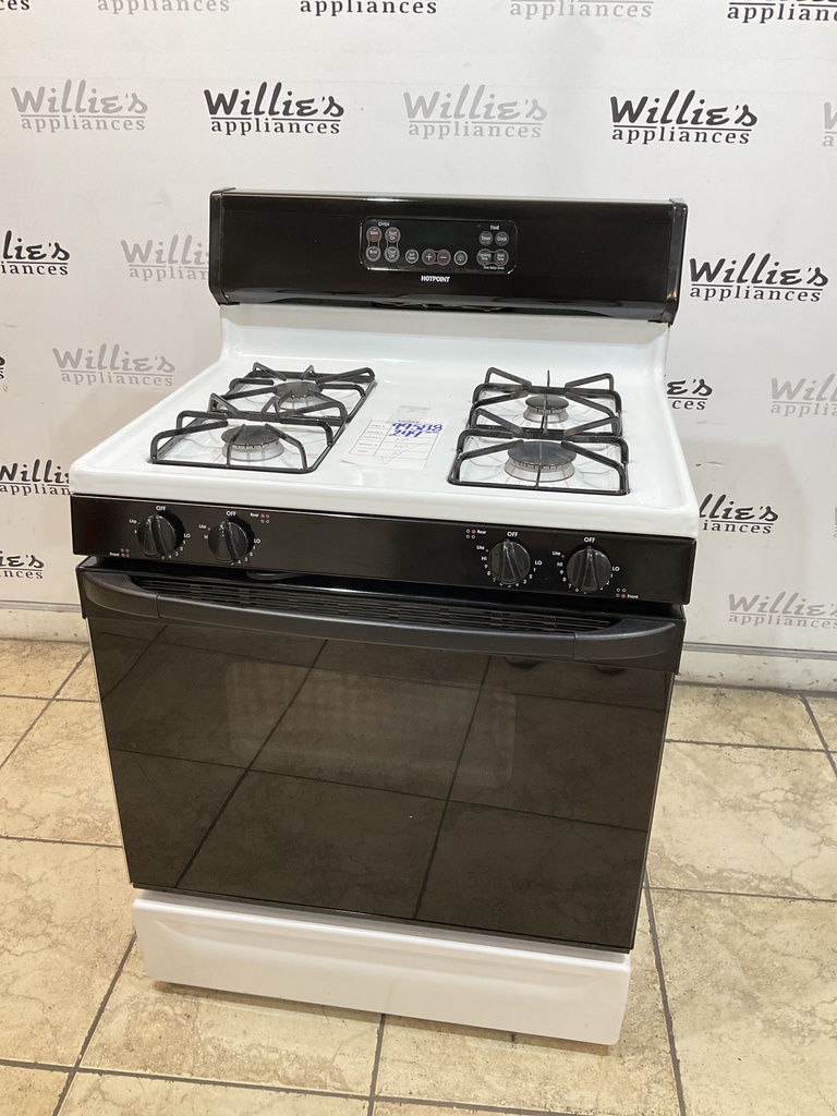 Hotpoint Used Natural Gas Stove 30inches (White/Black) 