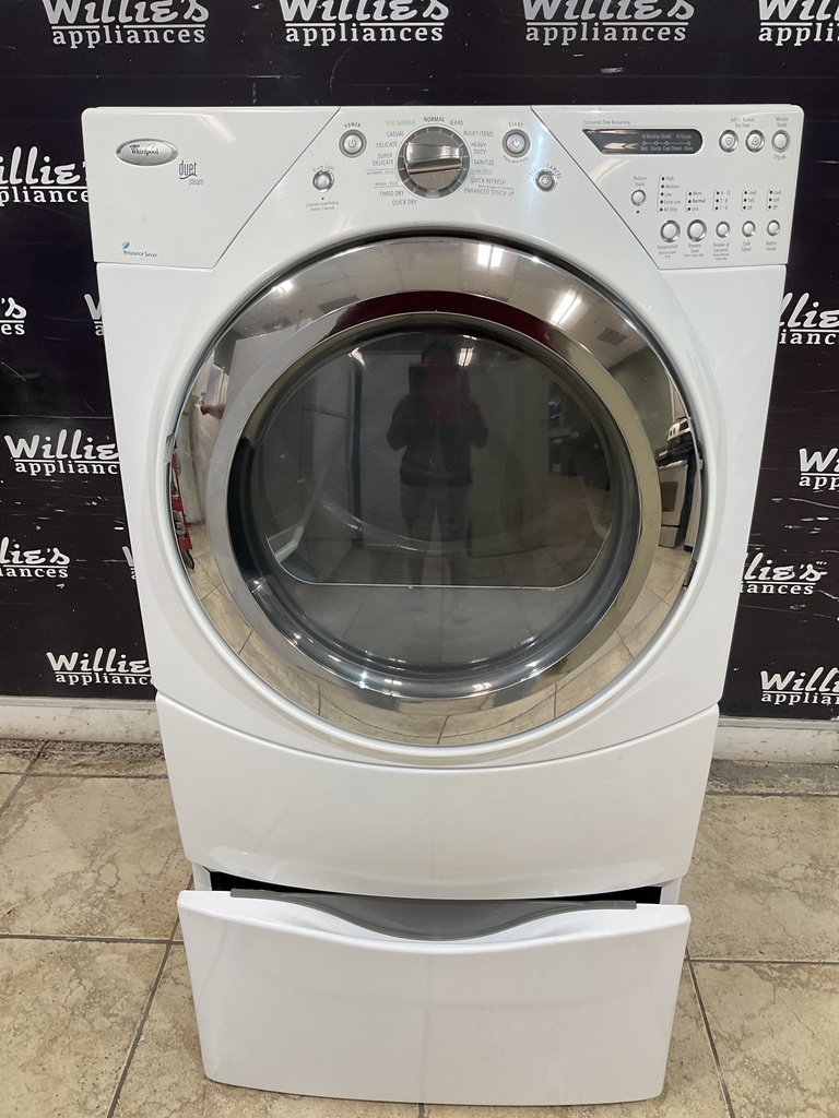Whirlpool Used Electric Dryer 220volts (30 AMP) 27inches {4 prong} (White) 