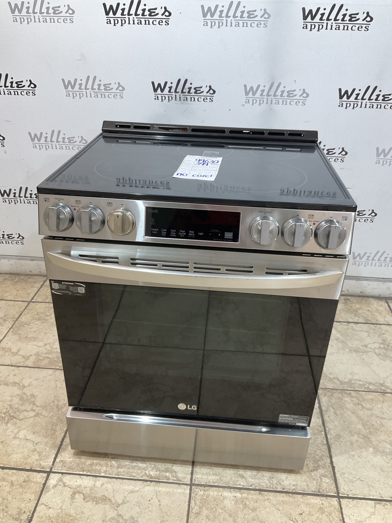 Lg Used Electric Stove 220volts (40/50 AMP) 30inches {no cord} (Stainless Steel) 