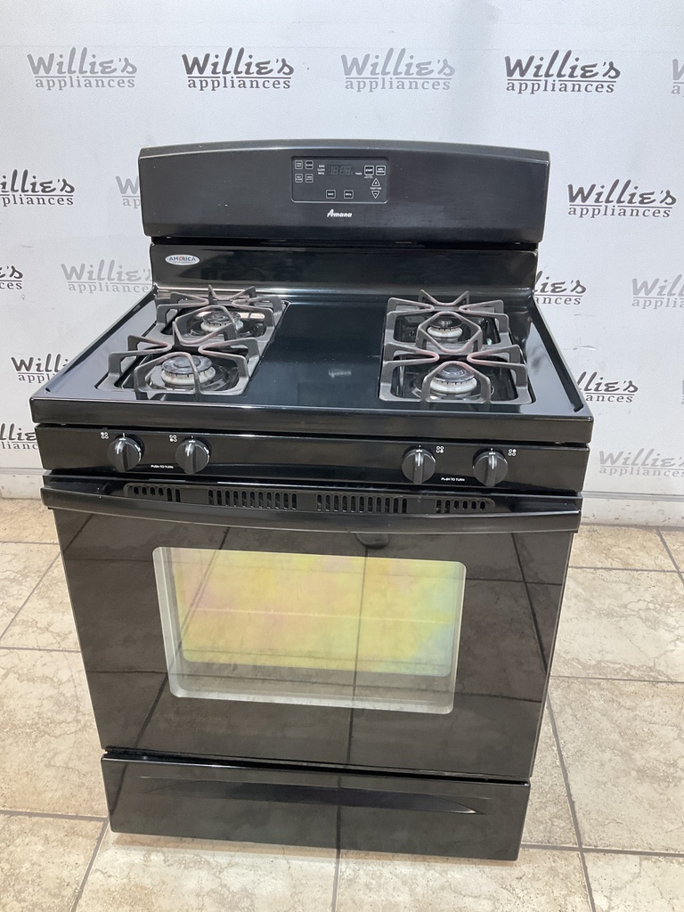 Amana Used Natural Gas Stove 30inches (Black)