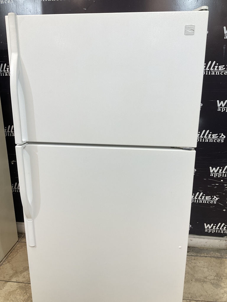 Kenmore Used Refrigerator Top and Bottom 33x65 1/2” (White) 