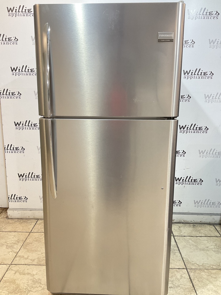 Frigidaire Used Refrigerator Top and Bottom 30x68 1/2” (Stainless Steel) 