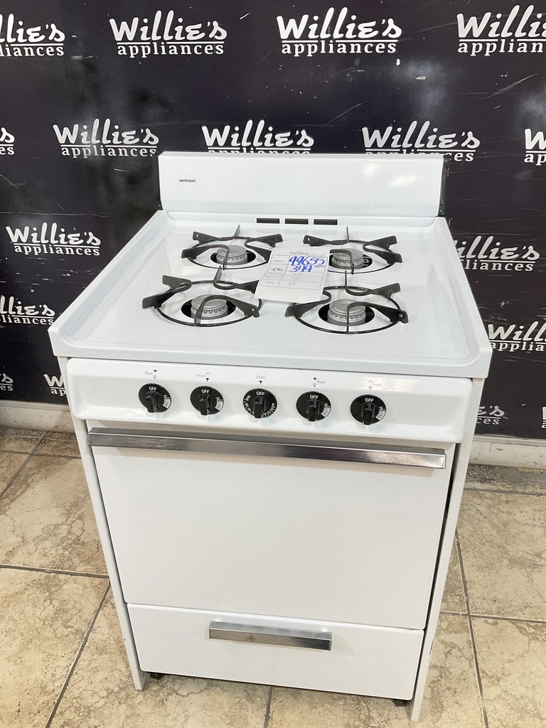 Hotpoint Used Natural Gas Stove 24inches (White) 
