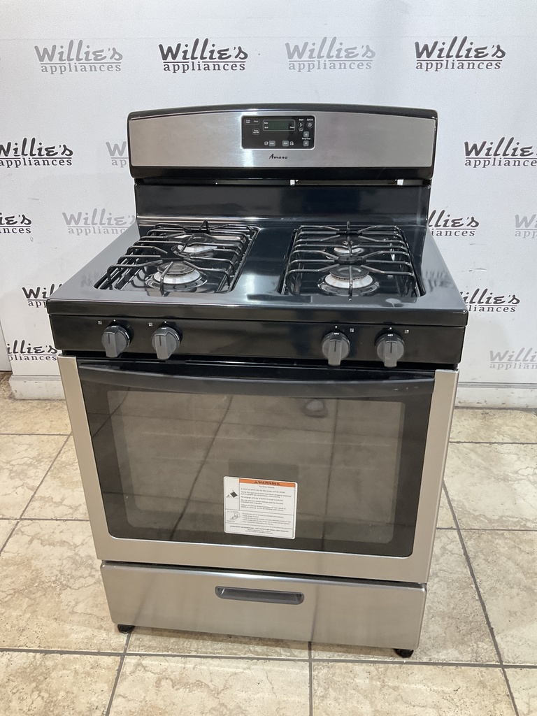 Amana Used Natural Gas Stove 30inches (Stainless Steel) 