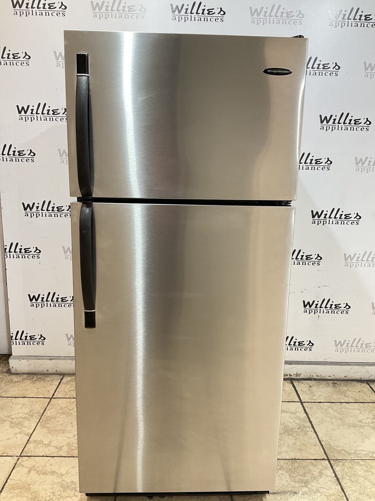 Frigidaire Used Refrigerator Top and Bottom 28 1/2” x 65 1/2” (Stainless Steel) 