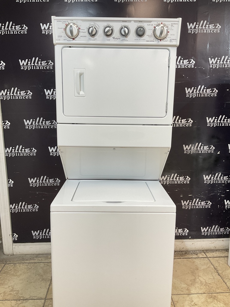 Whirlpool Used Electric Unit Stackable 220volts (30 AMP) 27x72 1/2” (White) 