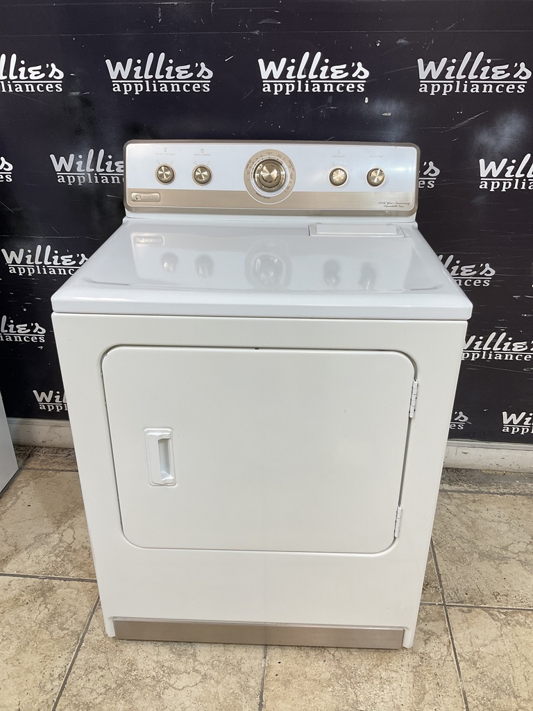Maytag Used Electric Dryer 220volts (30 AMP) 29inches {3 prong} (White 