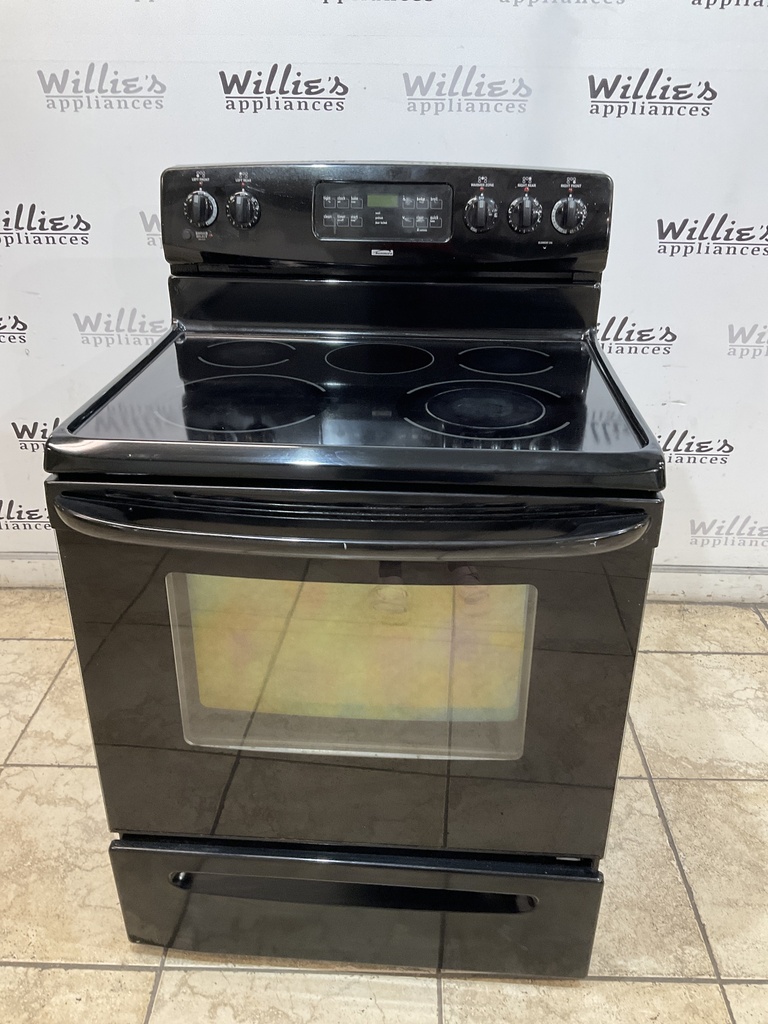 Kenmore Used Electric Stove 220volts (40/50 AMP) 30inches {no cord} (Black) 