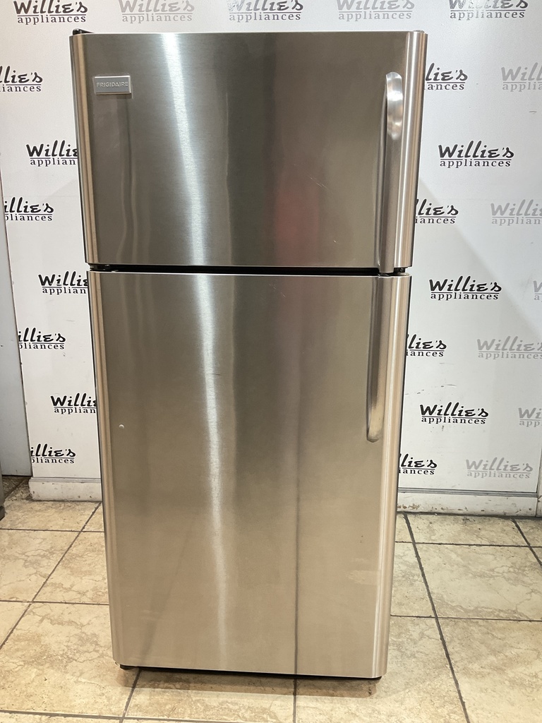 Frigidaire Used Refrigerator Top and Bottom 30x65 1/2” (Stainless Steel) 